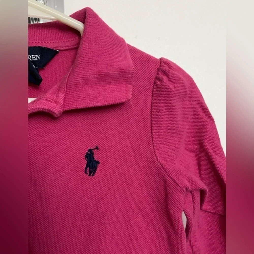 Ralph Lauren Pink Long Sleeve Polo Dress 24M